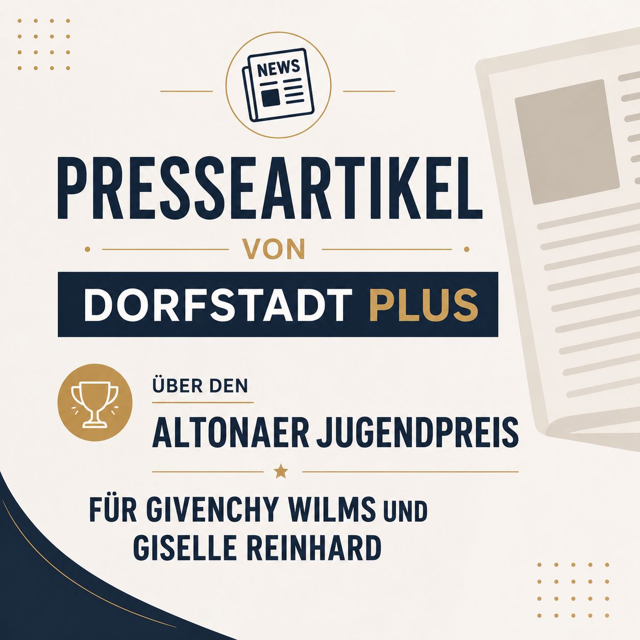 Hinweis auf Presseartikel zum Altonaer Jugendpreis